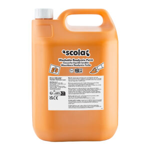 Scola Washable Readymix Paint - Orange 5 Litres | Classroom Poster Paint
