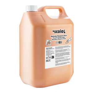 Scola Washable Readymix Paint - Peach 5 Litres | Classroom Poster Paint