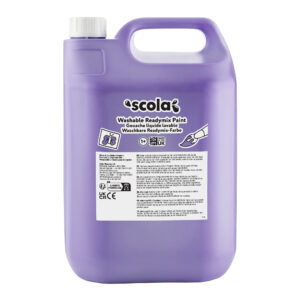 Scola Washable Readymix Paint - Purple 5 Litres | Classroom Poster Paint