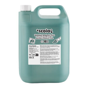 Scola Washable Readymix Paint - Turquoise 5 Litres | Classroom Poster Paint