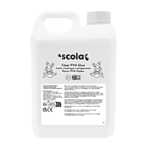 Scola Clear PVA Glue - 2 Litres | Child-Safe Craft Adhesive