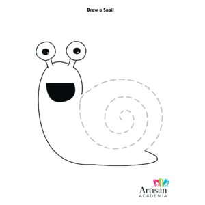 Draw a Snail Pencil Control Activity – Fine Motor Tracing Worksheets for EYFS